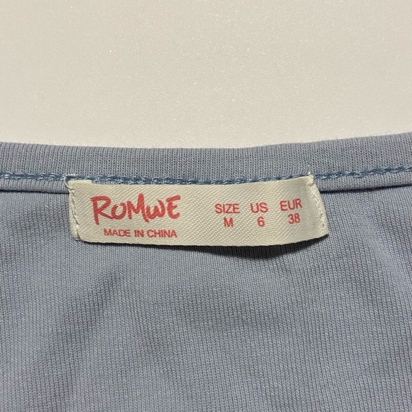 ROMWE Blue Tank Top (Cropped) - Picture 3 of 3